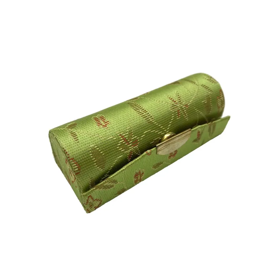 étui à rouge à lèvres en jacquard à fleurs, boîte à bijoux unique, étui de rangement de brillant à lèvres, sacs à cosmétiques avec miroir, boîte de rangement de maquillage pour femmes