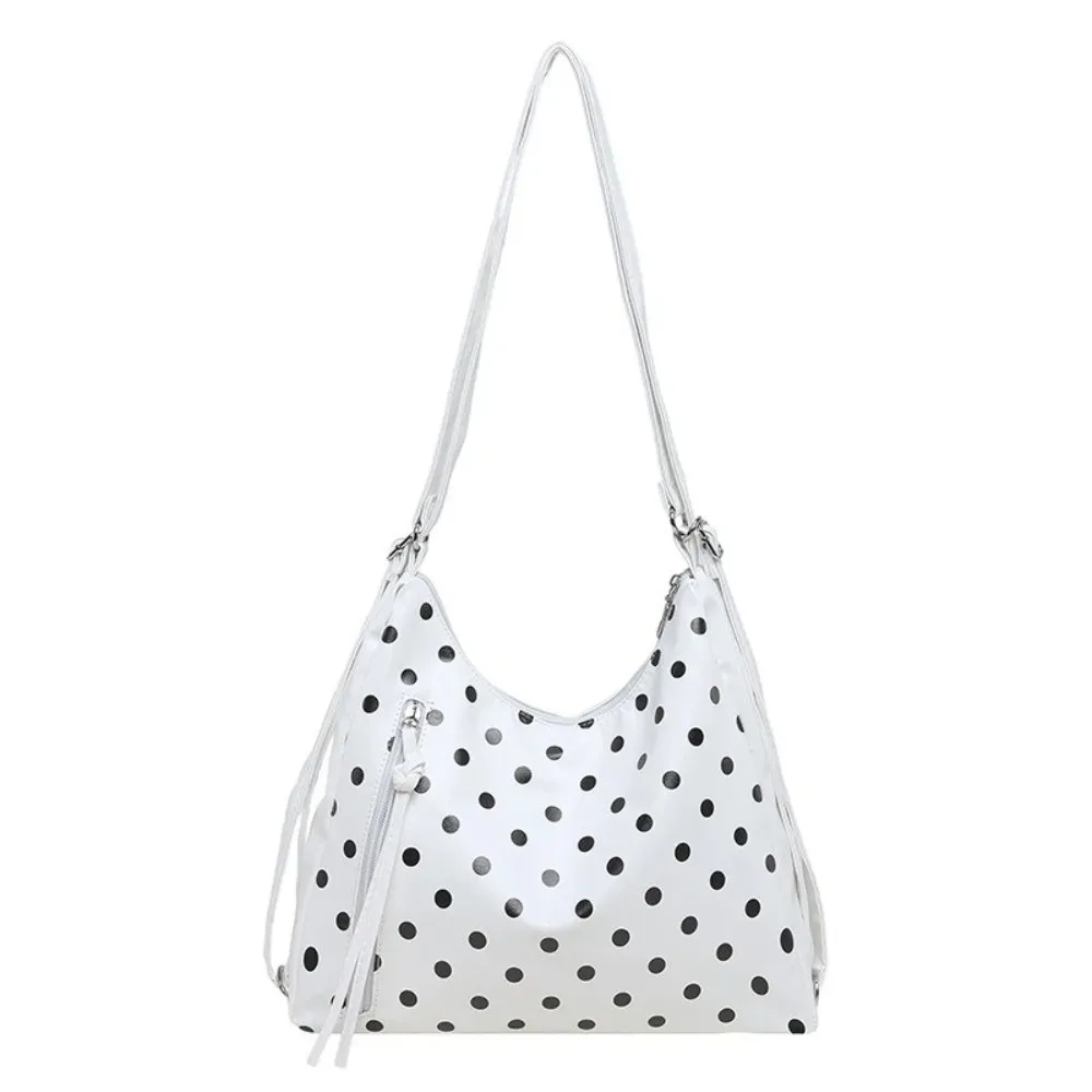 sac à bandoulière en cuir pu à pois, sac à dos léger, sac fourre-tout, sac sous le bras, sac seau grande capacité, sac à main de voyage