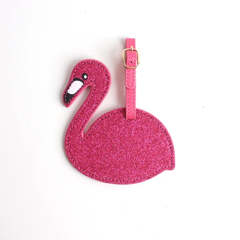 étiquette de bagage créative au design flamant rose, pour voyage, style moderne, accessoires de bagages de haute qualité, étiquette de valise d'embarquement, 1 pièce