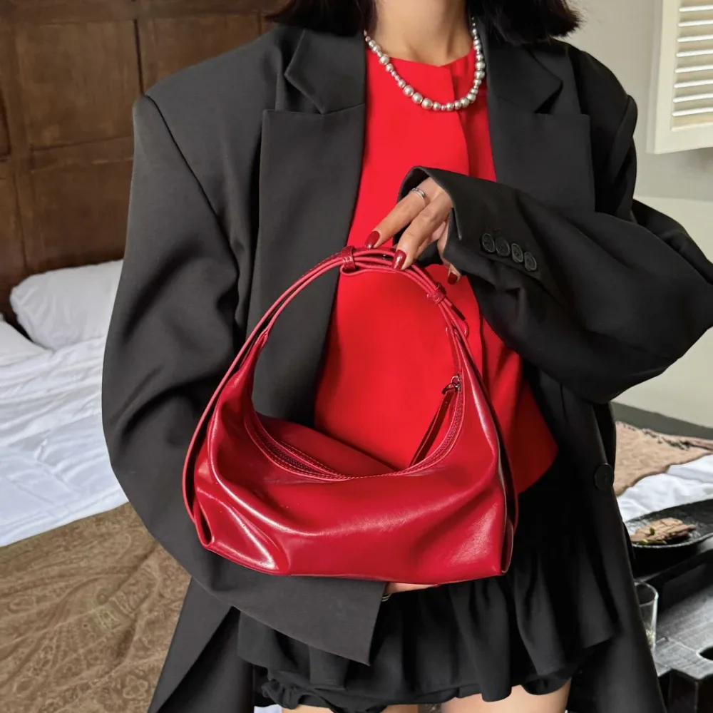 motingsome sac à main pochette à bandoulière femme fourre-tout lisse en cuir de vache bandoulière dame printemps selle rouge mini messager sacs à main 2025 nouveau