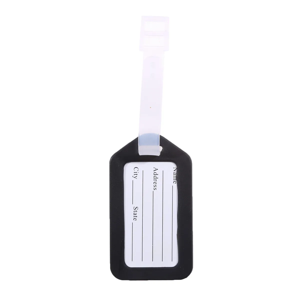 étiquette bagage plastique rectangulaire couleur vivante inscription nom adresse voyage lot dizaine pièces identification valise