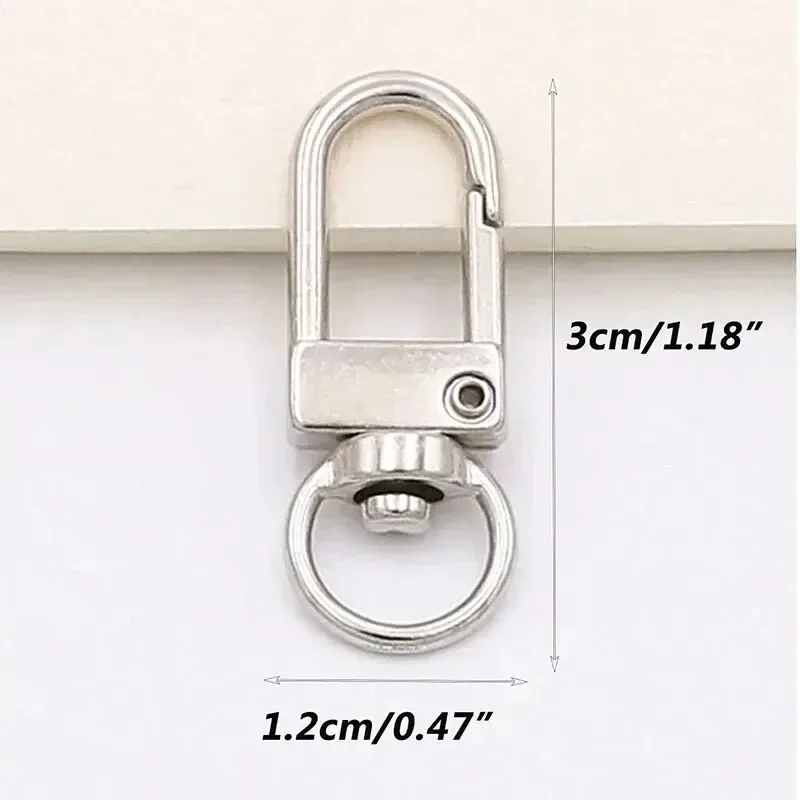 porte-clés à boucle de porte tournante, 5 pièces, bijoux, accessoires de bricolage, or et argent, boucle de sac universelle, accessoires de sac à dos