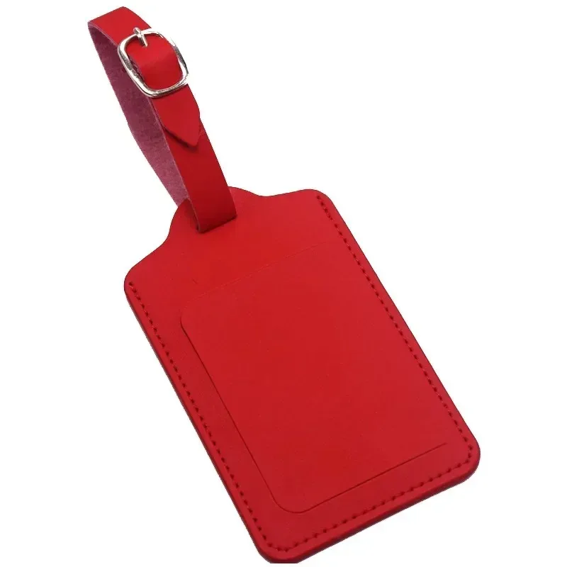 étiquettes de bagage en cuir pu pour femmes et hommes, accessoires de voyage, valise, identification, adresse, porte-nom, étiquettes d'embarquement, étiquette portable
