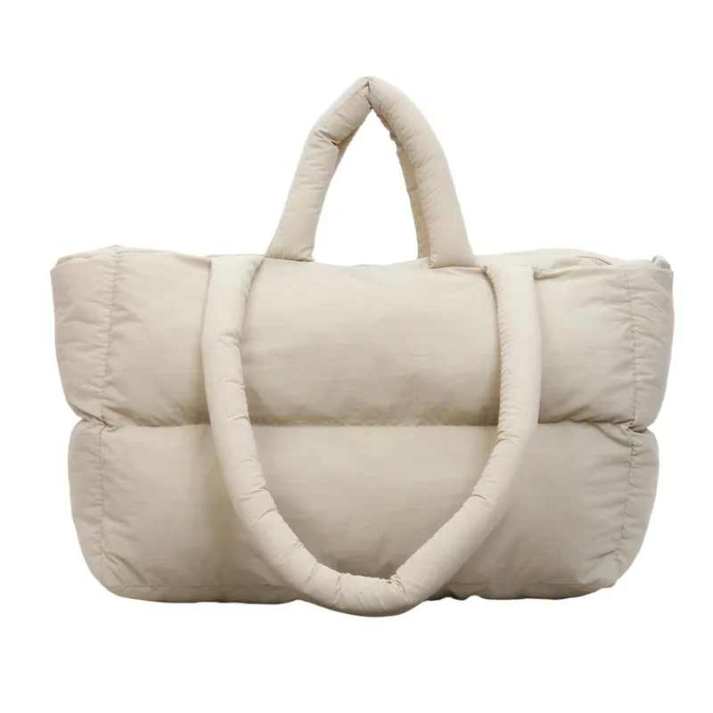 sac à main luxe sac bandoulière femme 2025 hiver dernière tendance femmes sacs fourre-tout à bandoulière espace coton rembourré grande capacité shopper fourre-tout qualité trajet sacs à main dame