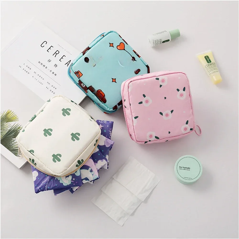 sac de rangement pour serviettes hygiéniques portables pour femmes, pochette pour tampon, serviettes, sacs à cosmétiques, organisateur, sac de maquillage pour dames, sac pour serviettes d'hygiène pour filles