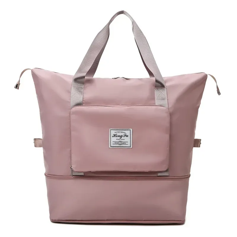 sacs de sport pliables de grande capacité pour femmes, sac personnalisé brodé, sac à main à poignée de voyage d'entraînement initié
