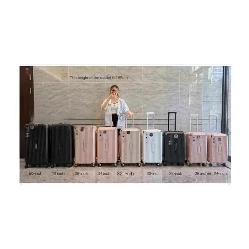 valise de voyage surdimensionnée de 28/30/36/50 pouces avec cinq roues tournantes, boîtier embarqué de 20 pouces, bagages à roulettes de grande capacité pour pc