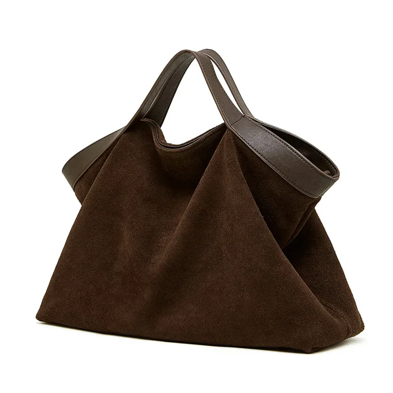 sac fourre-tout grande capacité pour femme 2026 – nouveau sac bandoulière spacieux en cuir suédé vintage – sac à main polyvalent et tendance pour le quotidien – qualité supérieure