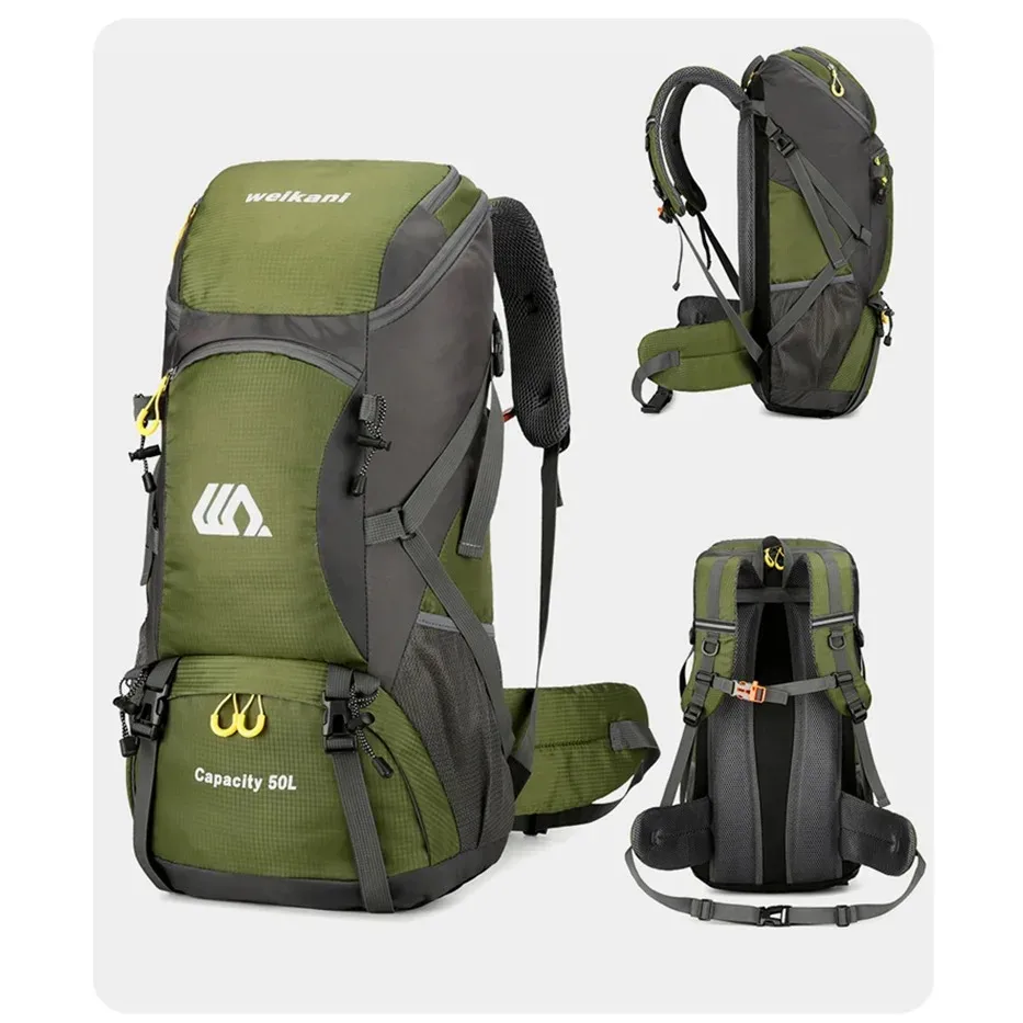 sac à dos de voyage 50l pour hommes, grand sac à dos de randonnée, sac étanche pour touristes, sac de sport de plein air, sac d'alpinisme, bagages