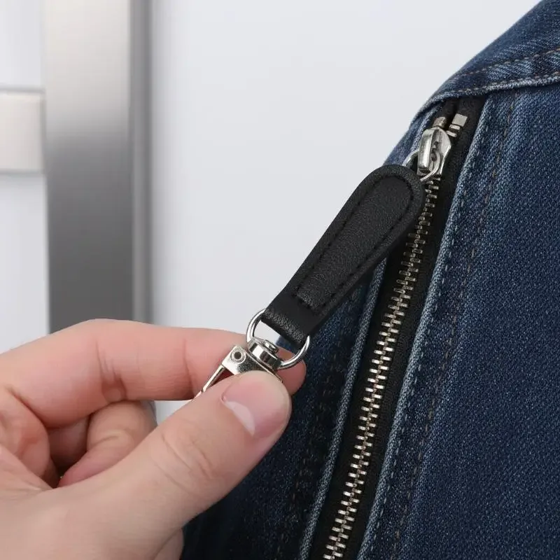 lot de 4 tirettes de fermeture éclair en cuir pu, attaches de remplacement pour sacs, bagages, pochettes et sacs à dos