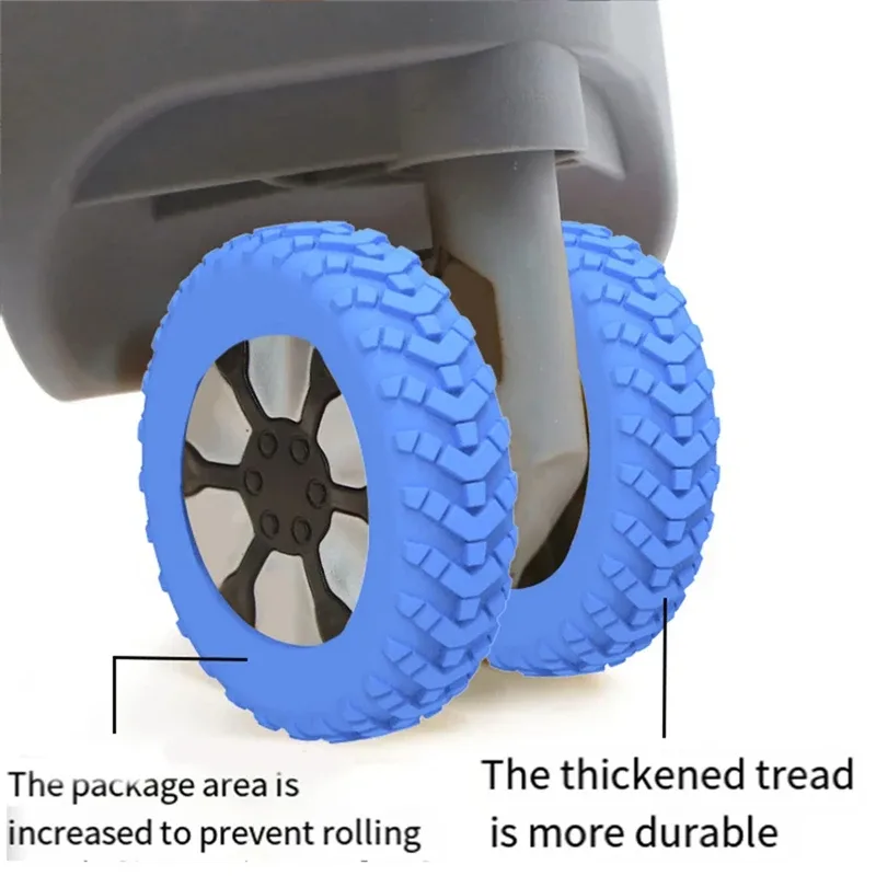 protecteur de roue en silicone anti-bruit, housses de roues de bagage optiques, degré d'usure, adapté à la plupart des roues de valise, roulette de chaise, 20 pièces, 4 pièces