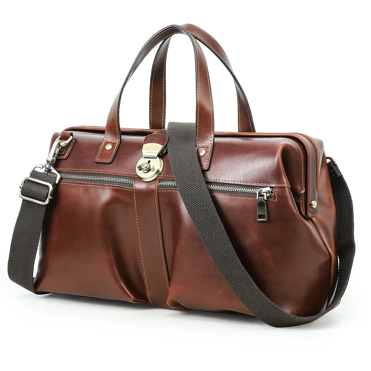 porte documents cuir véritable cuir vache beige poignée souple loquet 44 25 15 cm 14 pouces hommes coton intermédiaire informatique podsingle