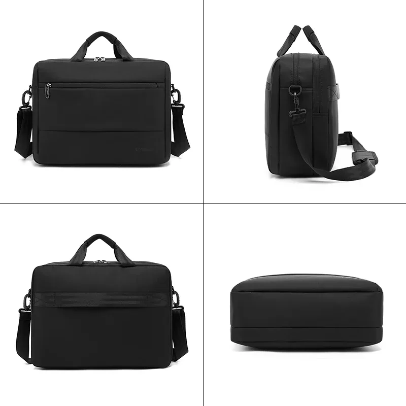 porte-documents personnalisé avec logo, sac pour ordinateur portable d'affaires, sac à bandoulière simple pour hommes, résistant aux chocs, ordinateur de 15.6 pouces, vente en gros