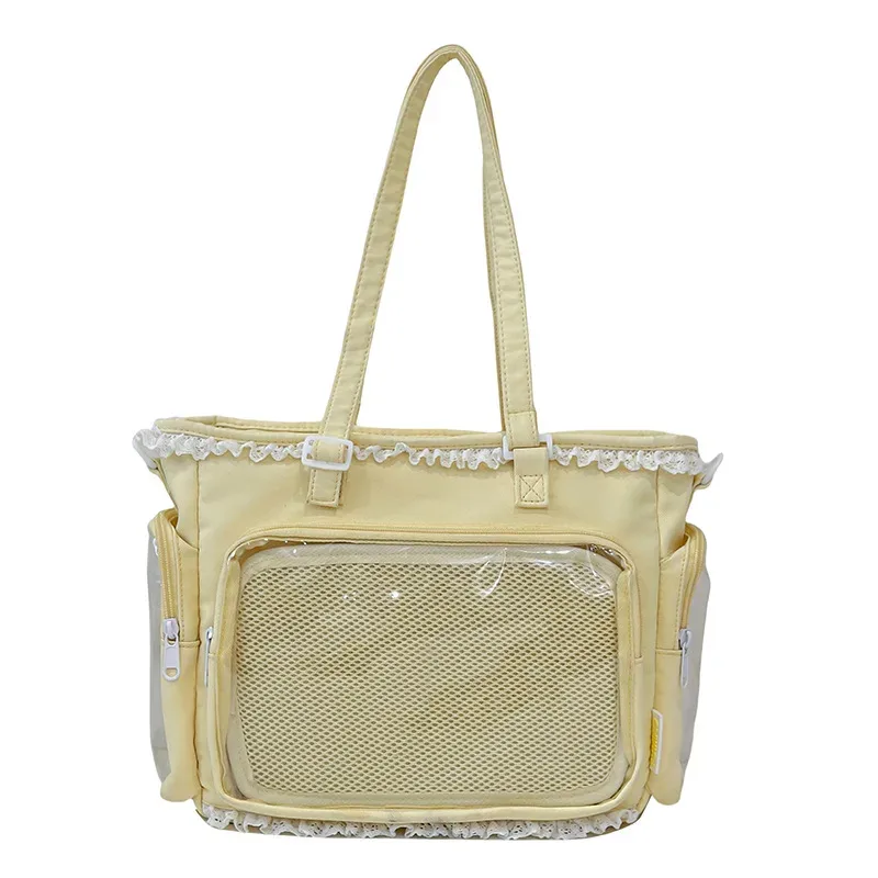 sac messager preppy de style japonais avec nœud mignon, sac à bandoulière anime pour filles douces jk, fourre-tout