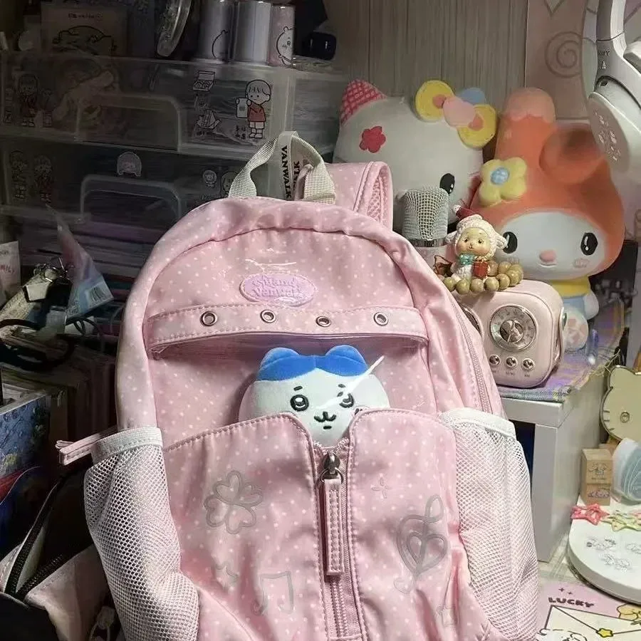 sac à dos harajuku ulzzang y2k ita bag à pois et étoiles, style décontracté et polyvalent, grande capacité pour femme
