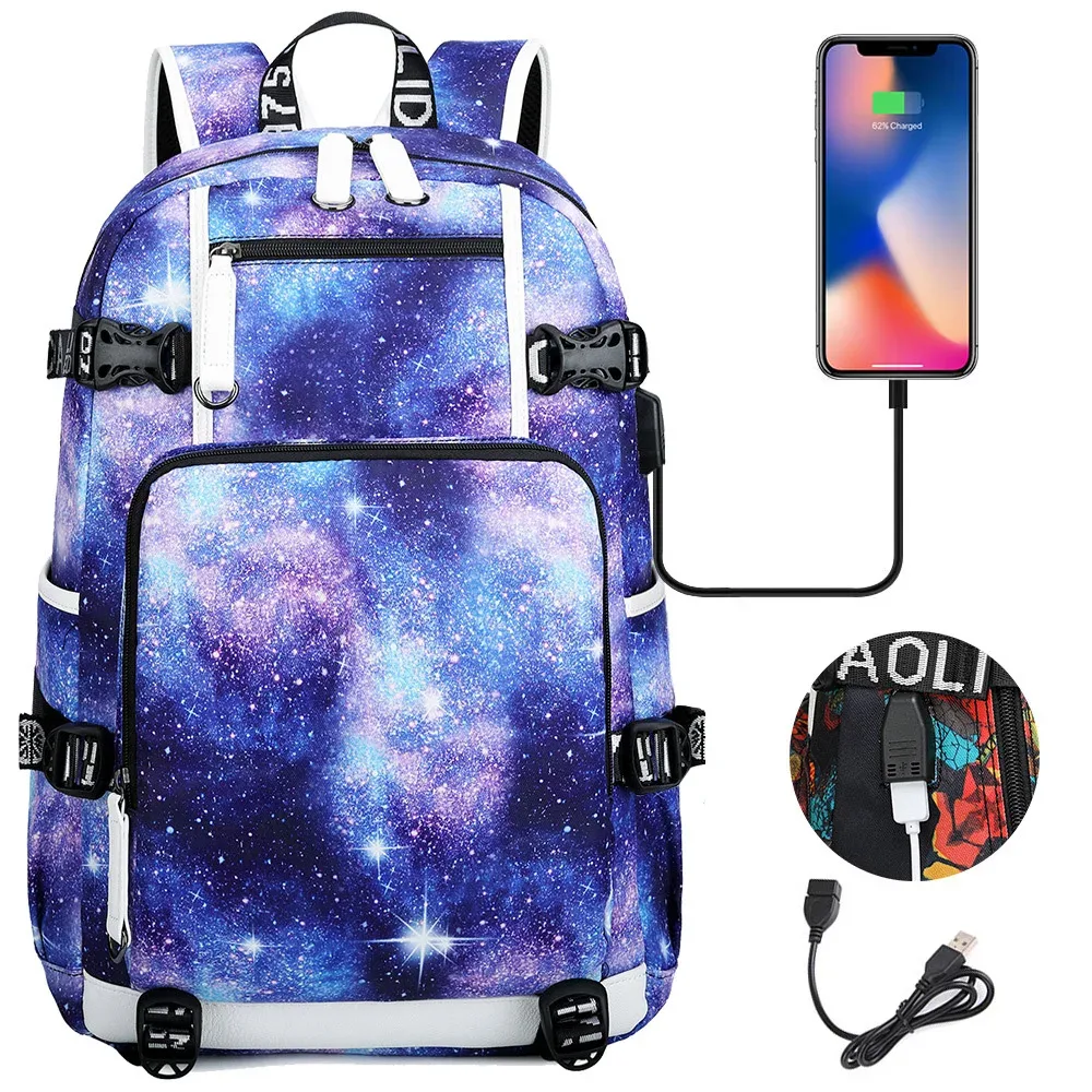 sac à dos d'école étanche pour adolescents, sac de voyage pour ordinateur portable, sac à dos de chargement usb, grand, multifonction, mode, hommes et femmes