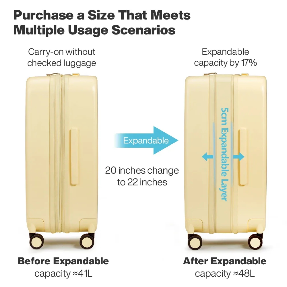 mixi nouveau design bagage de voyage extensible puristique serrure tsa léger grande capacité pc valises roulettes 20 24 26 pouces