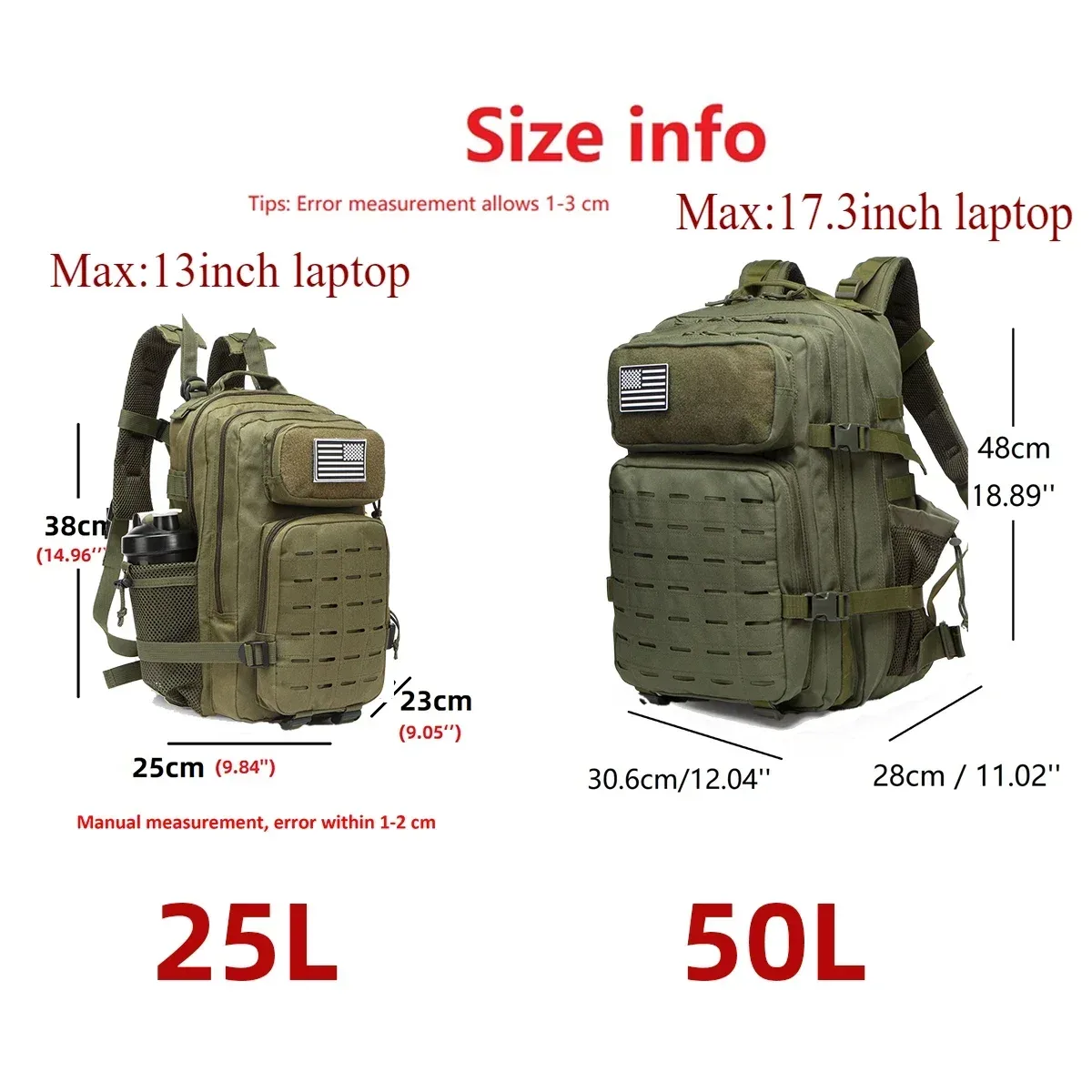 sac dos oxford université camouflage vert olive polyester imperméable voyage extérieur randonnée capacité grand