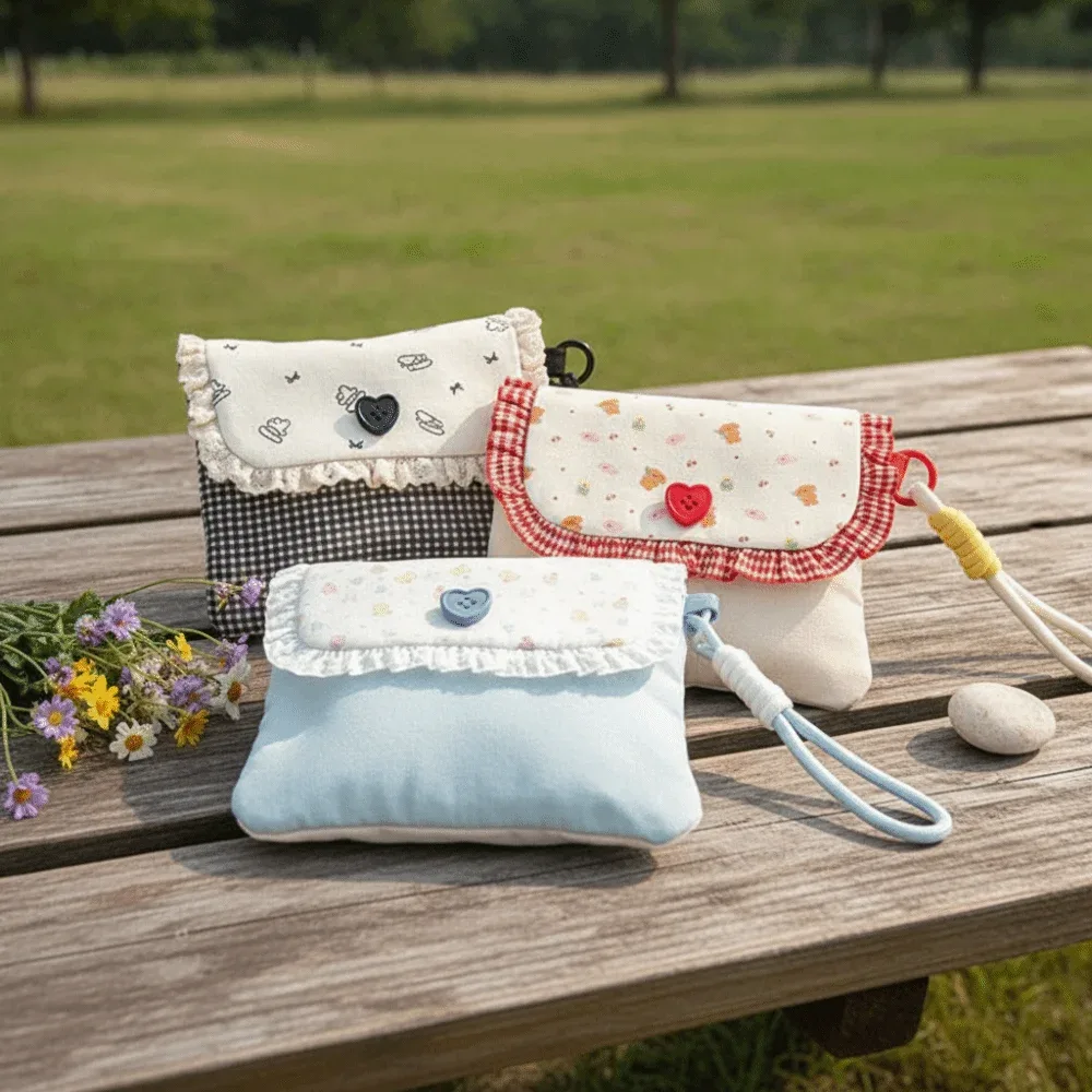 sac de rangement pour serviettes hygiéniques de grande capacité, sac à main imprimé floral, sac à maquillage, sac pour petits objets, mini sac cosmétique de style coréen