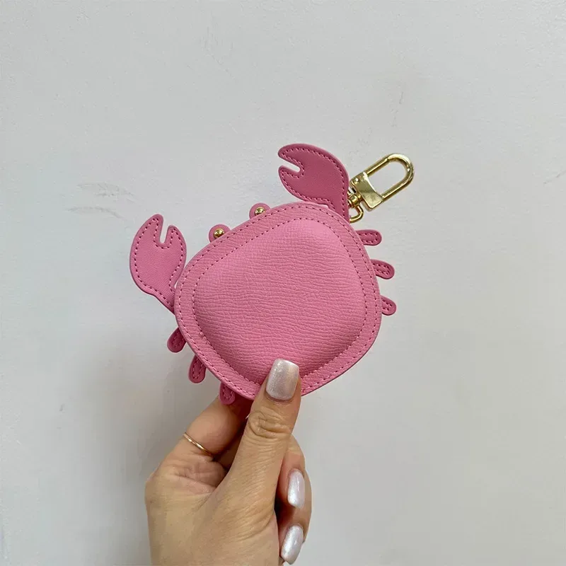 porte-monnaie crabe en cuir microcarence, mini portefeuille, maquillage, sac de rangement pour écouteurs, cartable, sac à main pendentif, accessoires de charme