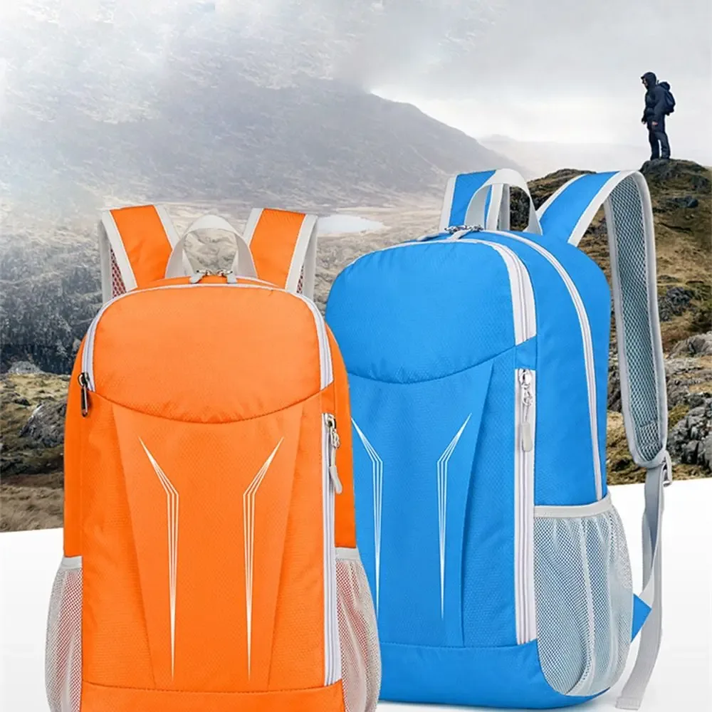sac à dos d'alpinisme pliable ultraléger en nylon, grande capacité, sac à dos de cyclisme, fermeture éclair, imperméable, sac à dos de voyage pour activités de plein air