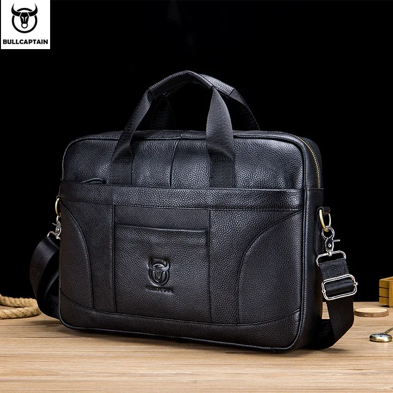 bullcaptain sac à main pour homme, marque célèbre, sac à bandoulière en cuir, sac de messager, sac de bureau, sac pour ordinateur portable 14 pouces, haute qualité