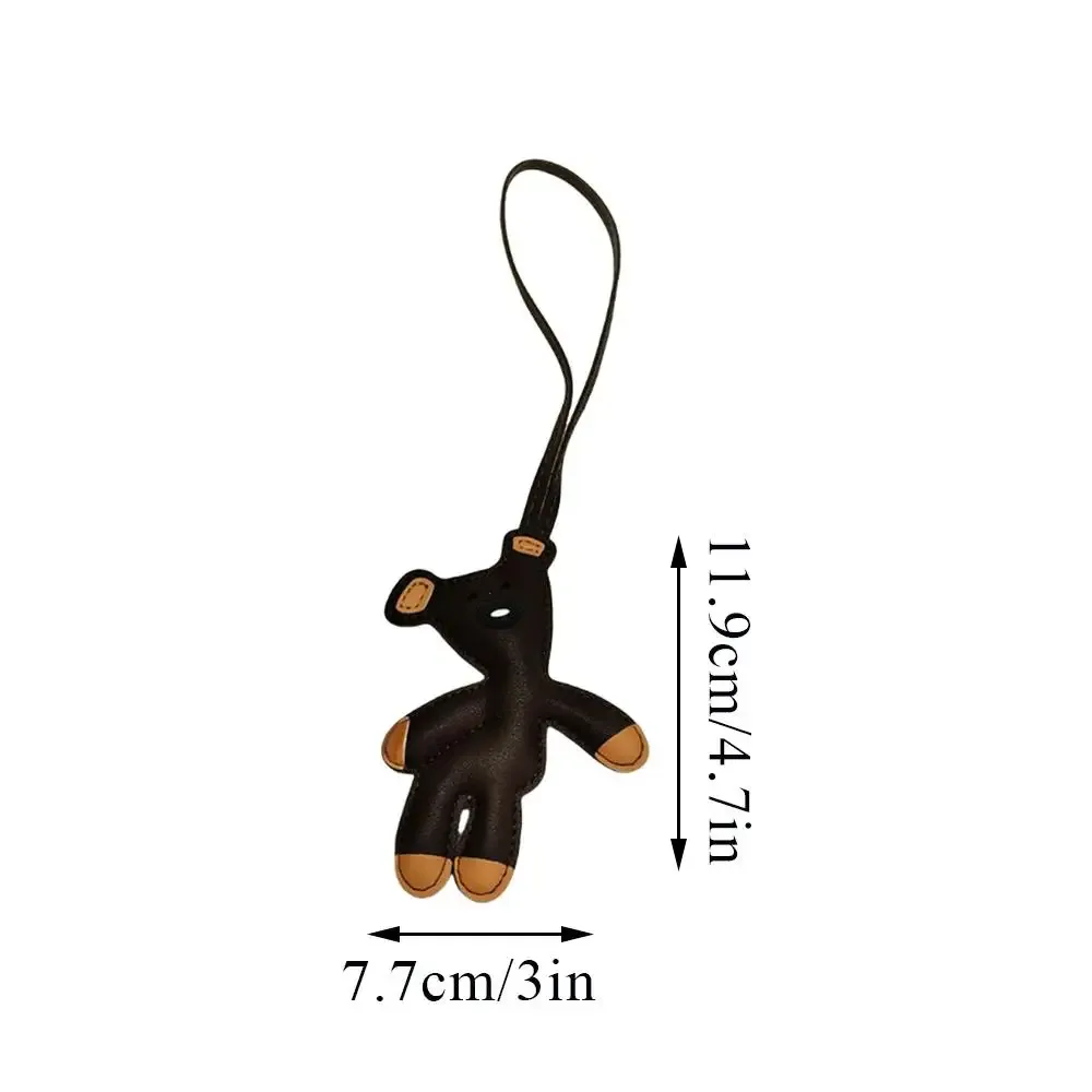 mini ours porte-clés en cuir pu animaux, ornement suspendu, sac à dos, breloque de sac à main, cadeau pour hommes et femmes, breloques de sac coréen y2k
