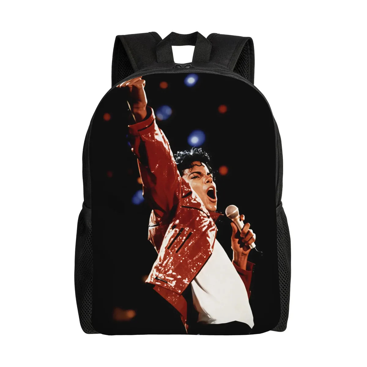 michael mj sac à dos unisexe respirant en polyester, sacs d'école amusants, sac à dos de voyage design