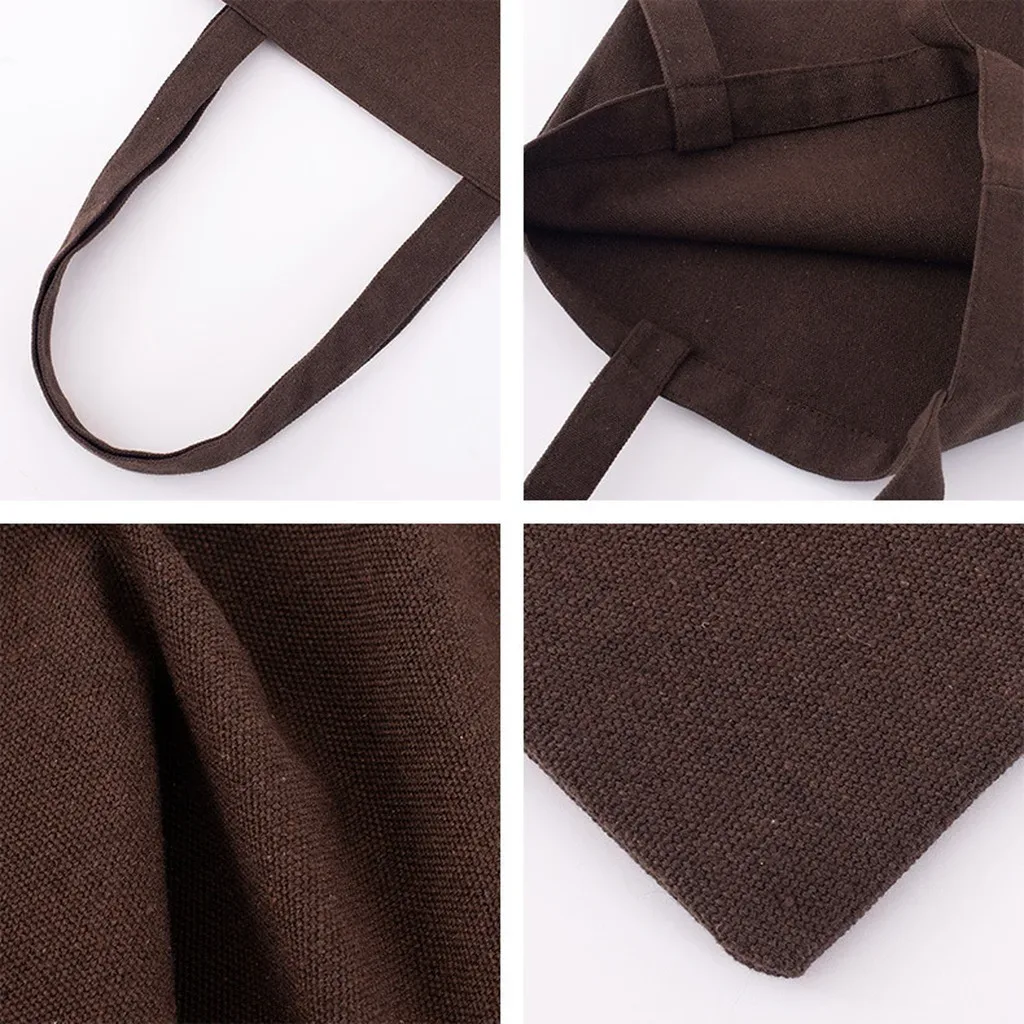 sac fourre-tout en toile naturelle vierge, sac en coton pour la sensibilisation écologique, les sorties décontractées et le shopping quotidien