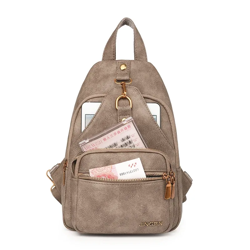 sac à dos rétro concis en pu pour femmes, sac de voyage polyvalent de grande capacité, à la mode, sens avancé, décontracté, nouvelle collection 2025