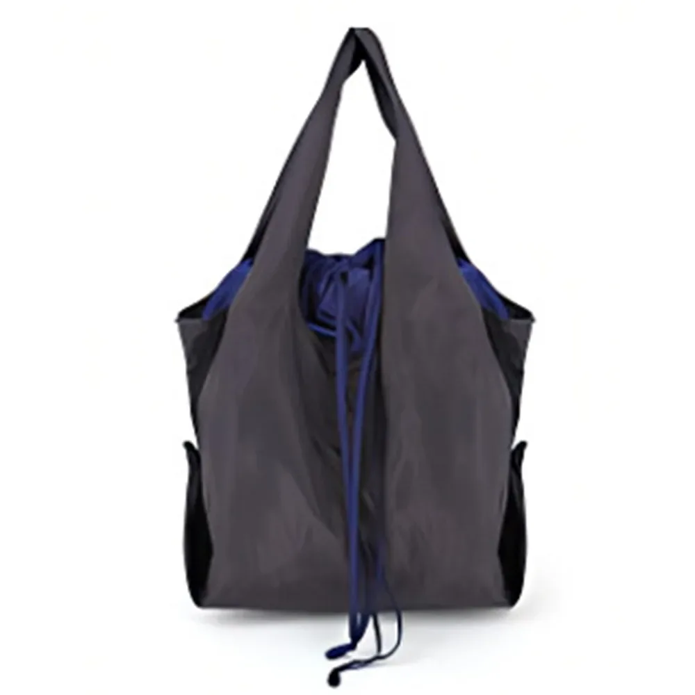 sac à main réutilisable avec cordon de serrage, sac de shopping en nylon imperméable, sac fourre-tout écologique, sac de shopping pliable de grande capacité