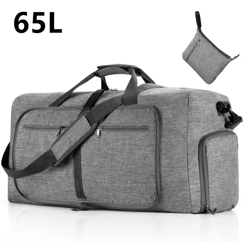 sac polochon de voyage de grande capacité 85l, sac de sport à bandoulière pour femmes, grand sac de voyage pliable oxford étanche pour hommes, sac de bagages de fitness