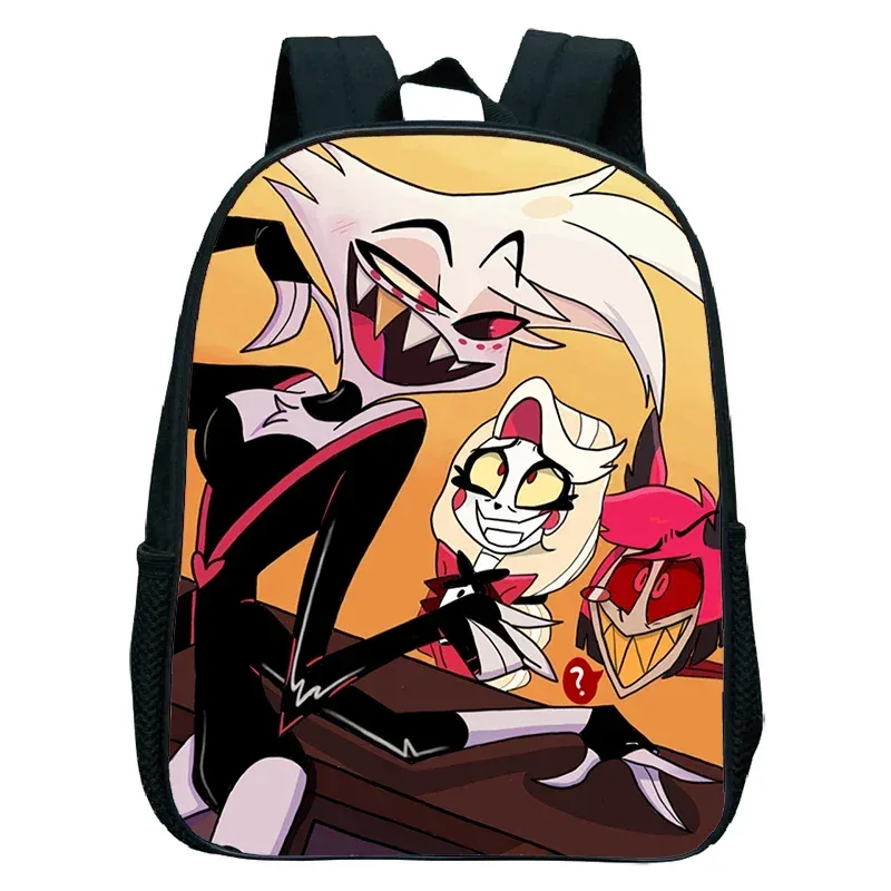 sacs à dos anime hazbin tendance, sacs de maternelle imperméables pour filles et garçons, cartable d'école anime hotel, petit sac à dos pour enfants, mochila