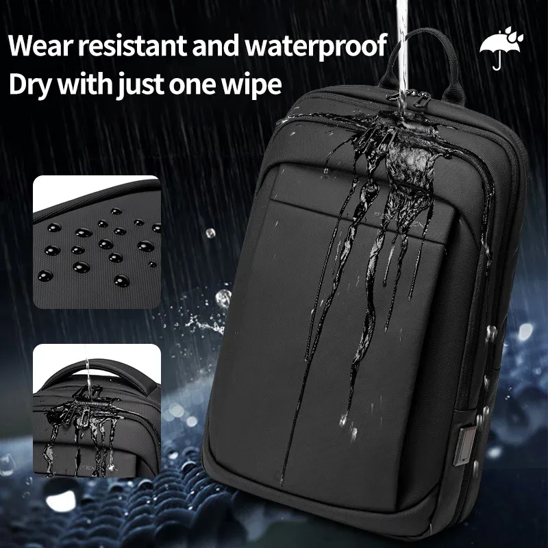 fenruien multifonction sac à dos étanche usb charge école sac à dos hommes voyage affaires sacs à dos adapté pour 15.6 pouces ordinateur portable