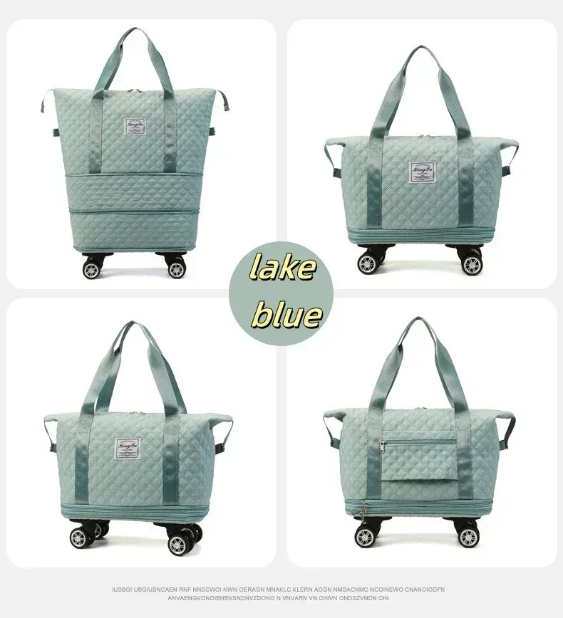sac de rangement observateur et pliable de grande capacité, sacoche à roulettes universelle pour voyage, dehors, yoga, mathiation sèche