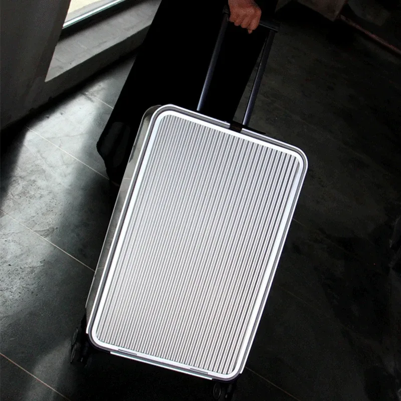 valise à roulettes vnelstyle 100 % aluminium, nouvelle collection de luxe, valise de voyage à roulettes, bagage à main, 16/20/24 pouces