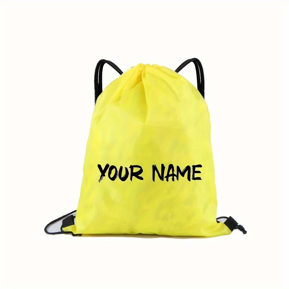 sac à dos personnalisé avec cordon de serrage, 1 pièce, nom/texte personnalisé créatif, sac de rangement durable avec cordon de serrage