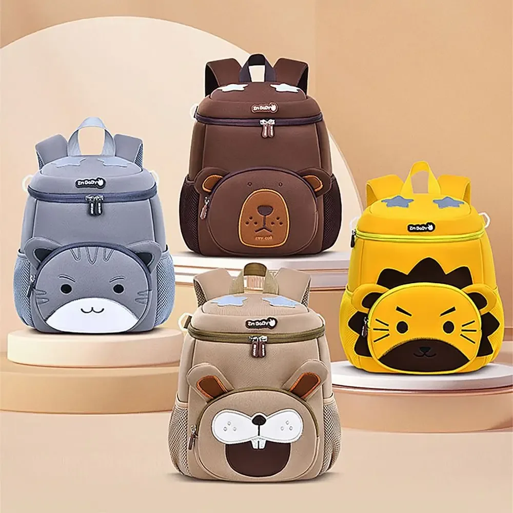 sac d'école portable de grande capacité, bandoulière réglable, sac de voyage durable, sacs à bandoulière à rayures réfléchissantes de dessin animé pour étudiant