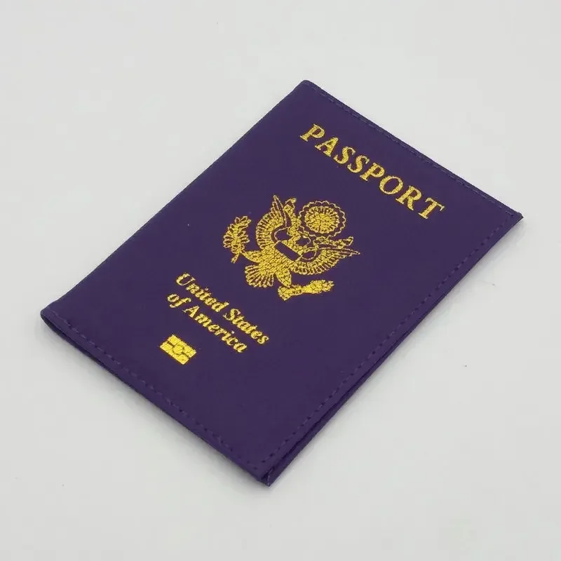 housse passeport cuir motif doré aigle feuilles rose bleu vert violet voyage document protection identité