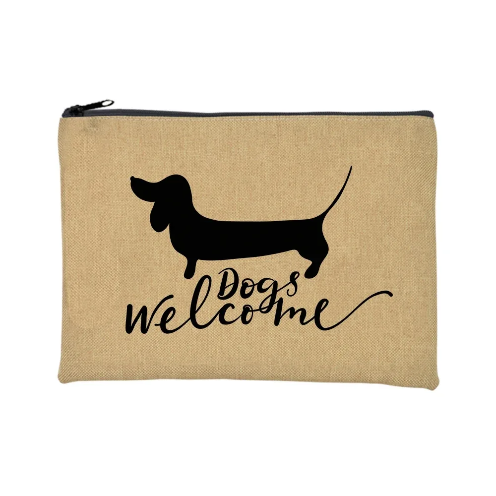 trousse de toilette voyage pochette maquillage jambes courtes mais grande attitude teckel chien imprimer trousse de maquillage voyage organisateur de toilette sacs à cosmétiques pour femmes pochette à fermeture éclair