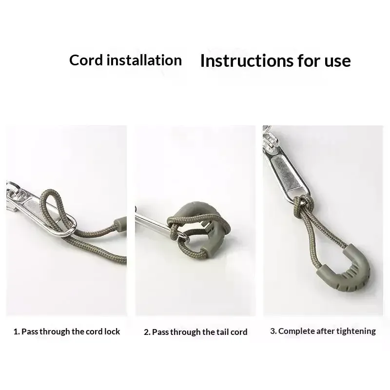 lot de 5 tirettes de fermeture éclair de remplacement pour sacs, valises, sacs à dos, tentes, cordons de fermeture éclair, clips, curseurs de fermeture éclair, accessoires vestimentaires