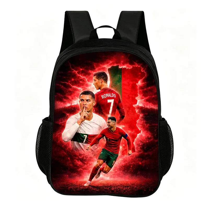 sac à dos de football pour enfants, fournitures scolaires, sac à dos ronaldo, sac de voyage, sac à dos de star du football pour enfant, meilleur cadeau
