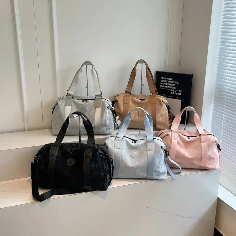 sac de voyage à fermeture éclair en pu de couleur unie, grande capacité, sac à bandoulière polyvalent et décontracté, doux, tendance, offre spéciale, 2026