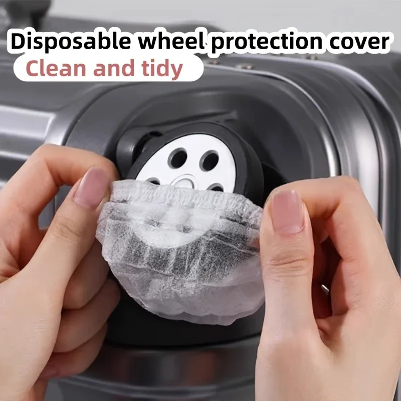 yitape 50/100pcs housses de roues de valise jetables, imperméables et anti-poussière, protection des roues de bagages pour les voyages d'affaires et le rangement
