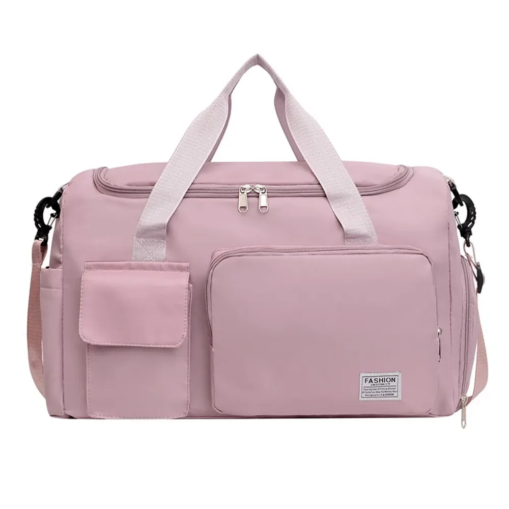 Sac de voyage Oxford pliable multifonctionnel en nylon, sac de sport multicouche avec compartiment à chaussures, sac à main de grande capacité