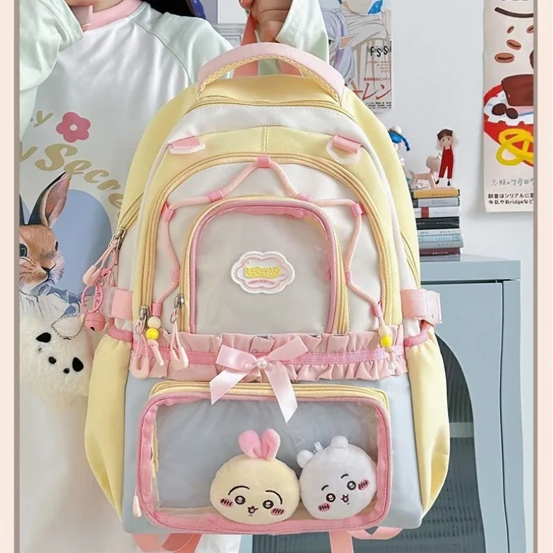 Nouveaux sacs à dos Y2K style dessin animé, grande capacité, transparents, pour filles, sacs à dos de présentation DIY, sacs de voyage et d'école tendance pour l'extérieur