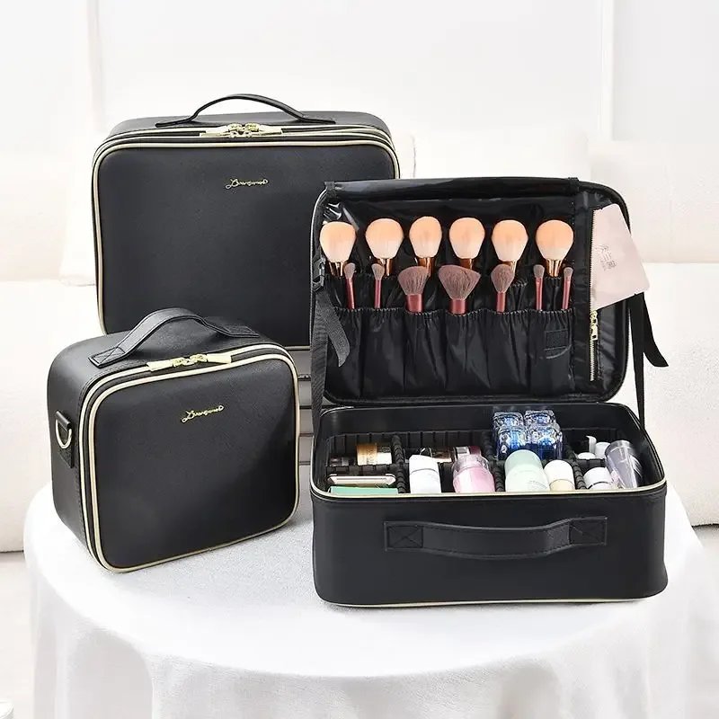 boîte à outils de broderie, sac à cosmétiques léger et de haute qualité pour femmes, nouvelle trousse de maquillage professionnelle de grande capacité 2025
