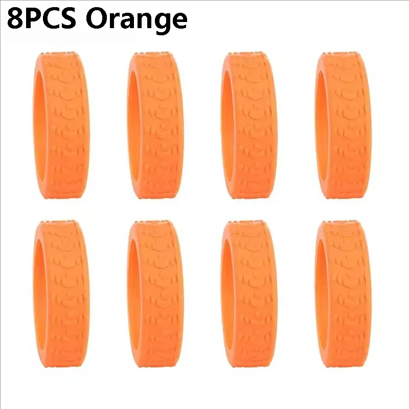 protection roue caoutchouc orange tâches anti bruit voyage valise chariot accessoire sécurité mobilité transport circulaire souple résistant