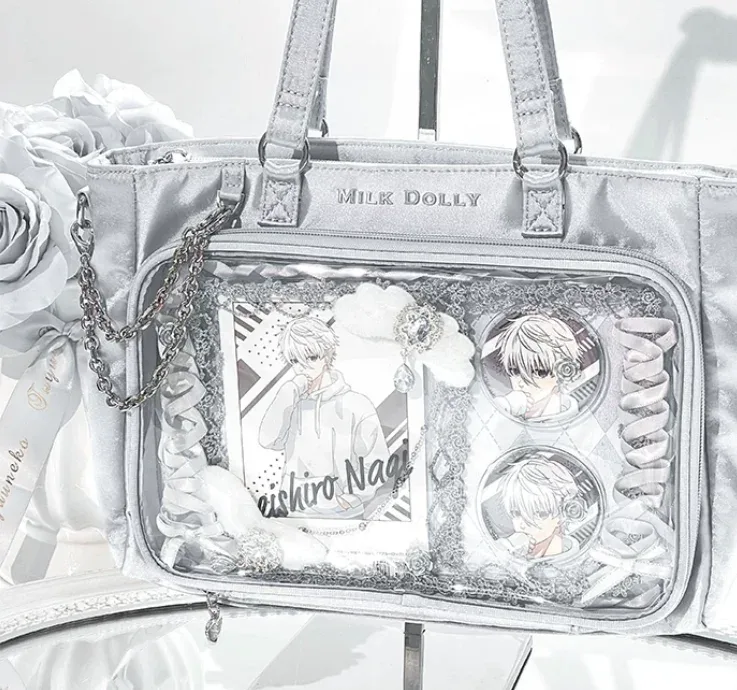 lolita – sac à main en relief pour femmes, doux et mignon, lettres d'été, grande capacité, sac anti-douleur pour filles, sacs à dos décontractés en satin violet clair