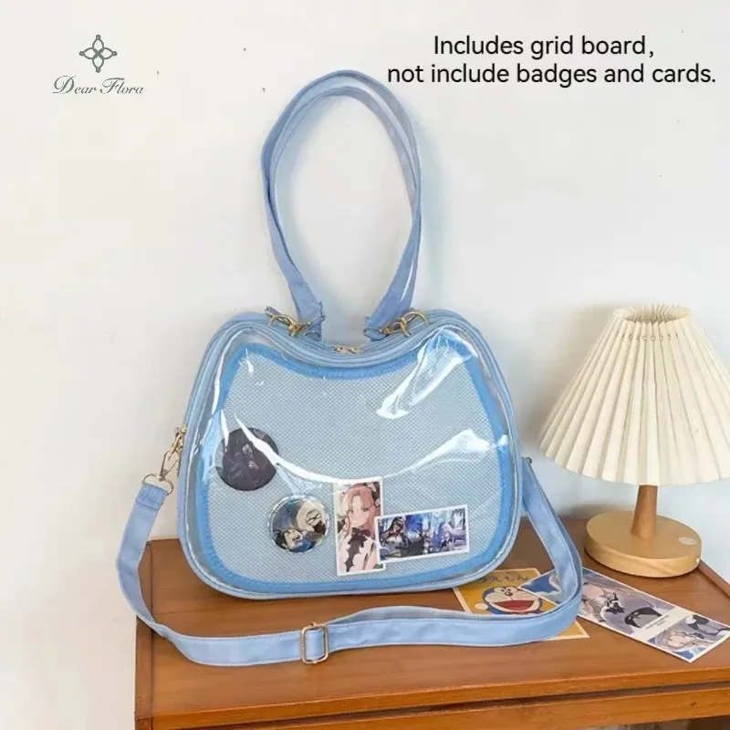 sac à bandoulière y2k sweet cute cat ita pour filles, sacs à bandoulière populaires, uniforme jk initié, affichage transparent, sacs à main pour étudiants, nouveau